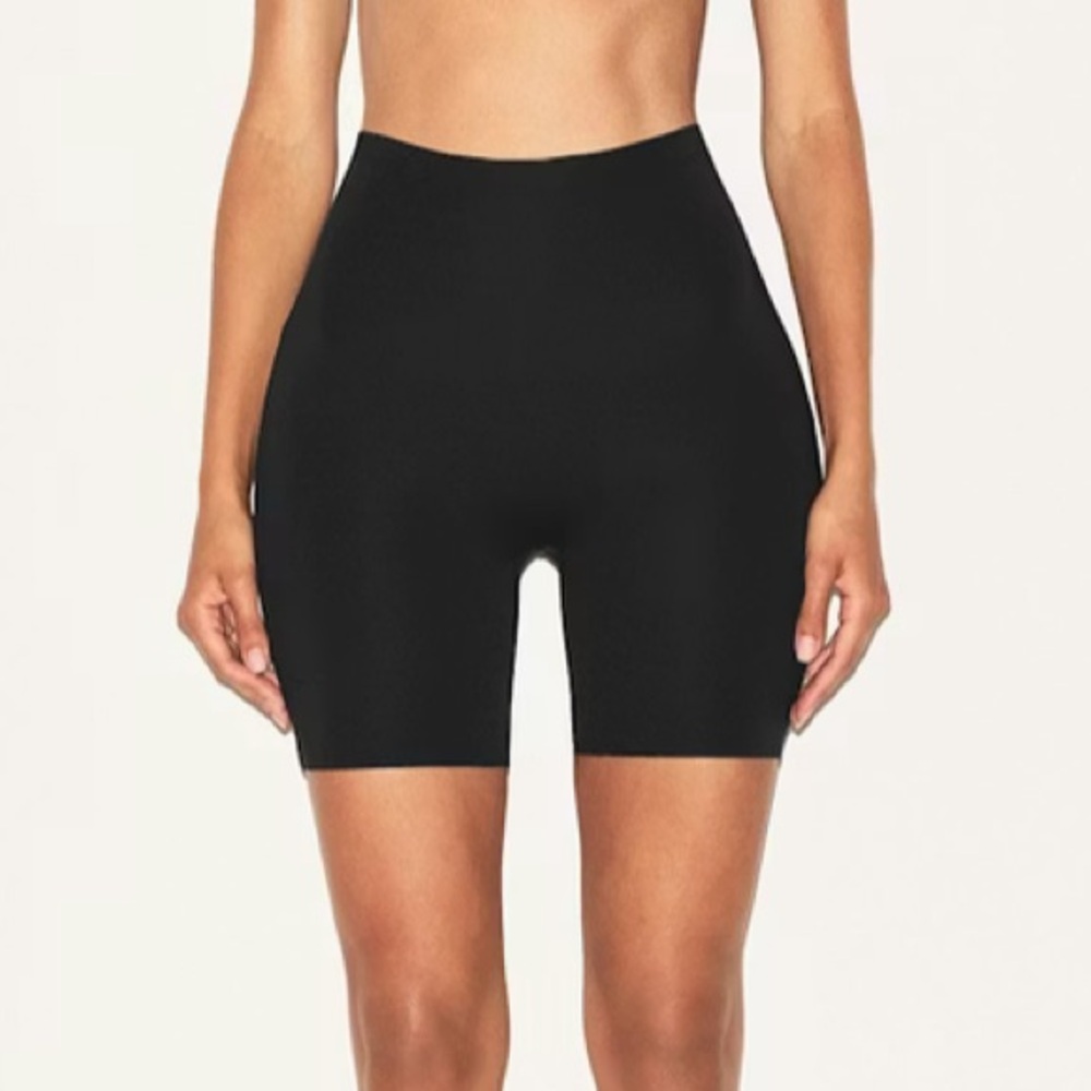 SKIMS Sculpt High-Waist Black Bike Shorts